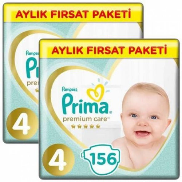 Prima Premium Care 4 Numara 9-14 Kg 156X2:312 Adet