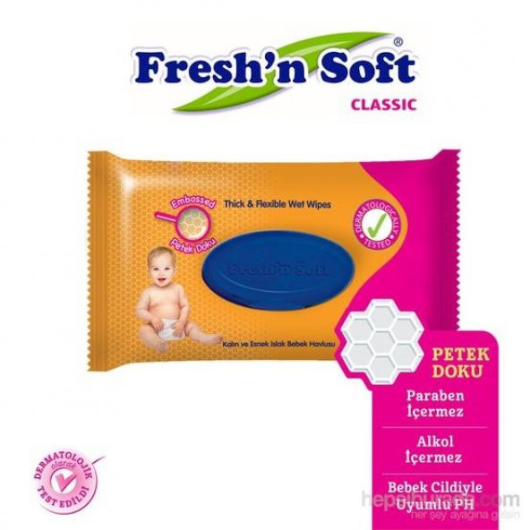 Freshn Soft Klasik Islak Bebek Havlusu / 64 Yaprak