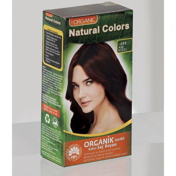 Organic Natural Colors Bitkisel Kalıcı Saç Boyası 6Rr Aşk Kızlı