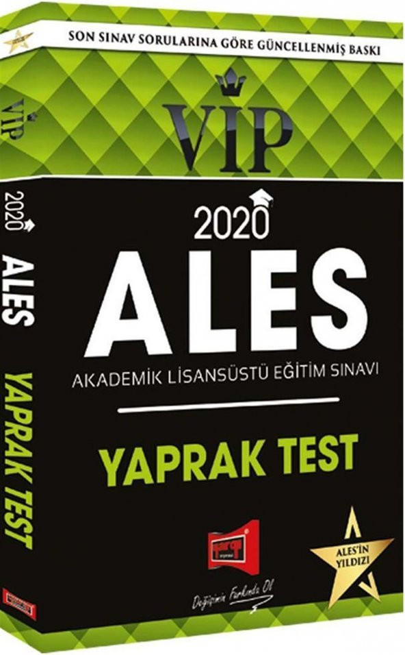 Yargı Yayınları 2020 ALES VIP Yaprak Test
