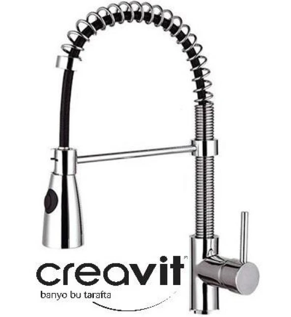 Creavit MF9910L Spiralli Endüstriyel Mutfak Evye Armatürü *SÜPER KALİTE*
