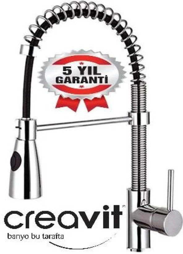 Creavit MF9910L Spiralli Endüstriyel Mutfak Evye Armatürü *SÜPER KALİTE* - 5
