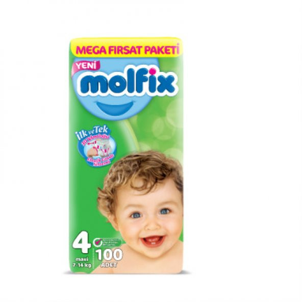 Molfix 4 Numara 100 Adet Mega Fırsat Paketi Bebek Bezi - 1