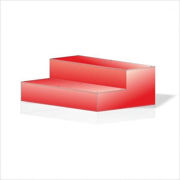 Kırmızı Kitaplık Banyo Wc Kütüphane Vitrin Önü Merdiveni Basamak