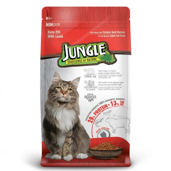 Jungle 15 kg Yetişkin Kedi Maması Kuzulu