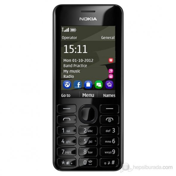 Nokia 206 (SİYAH RENK)