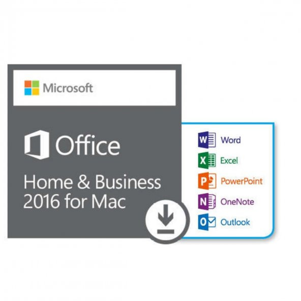 Mac için Microsoft Office Ev ve İş 2016 W6F-00552 (Dijital İndirilebilir Lisans)