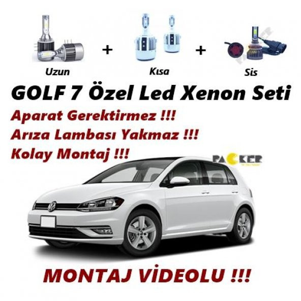 Golf 7 Led Xenon CSP ŞİMŞEK ETKİLİ Far Ampulü Aparat Gerektirmez