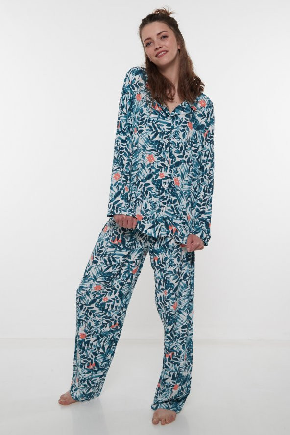 Ribanas Pijama Takımı-Yeşil 1014-21 - 1