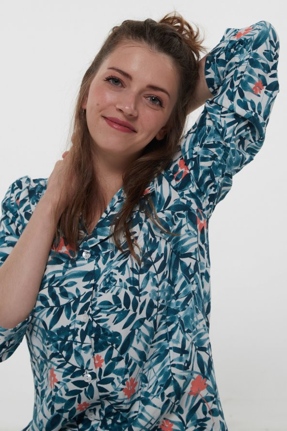 Ribanas Pijama Takımı-Yeşil 1014-21 - 4