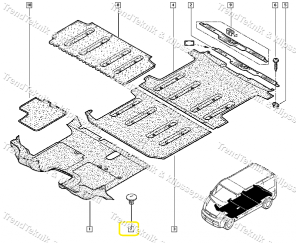RENAULT Dacia çamurluk DAVLUMBAZ HALI Klips 7703081054 HSK0010 - 4