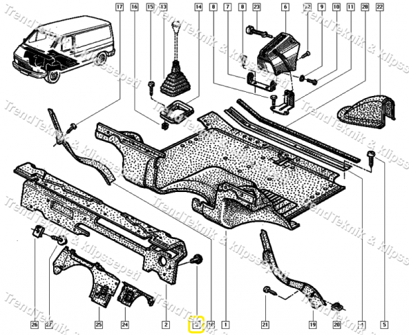 RENAULT Dacia çamurluk DAVLUMBAZ HALI Klips 7703081054 HSK0010 - 6