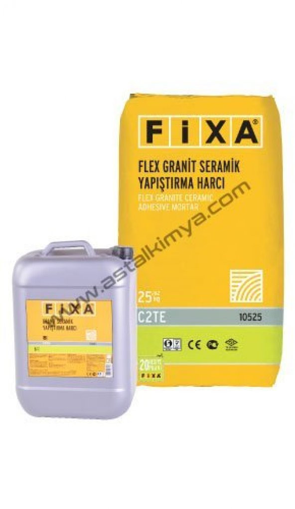FİXA FLEX Granit Seramik Yapıştırma Harcı Çift Bileşenli+31 kg (25 kg+ 6 kg) Set