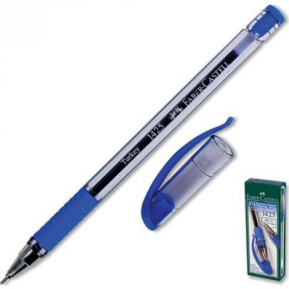 Faber Castell 1425 Tükenmez Kalem 0.7 mm İğne Uçlu Mavi 10'lu Paket(1,50 Tl/adet)