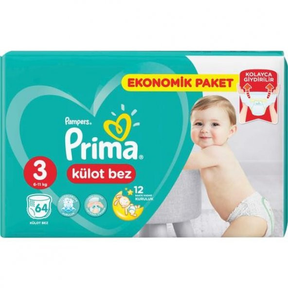 Prima Külot Bebek Bezi 3 Beden 62 Adet Midi Ekonomik Paket - 3