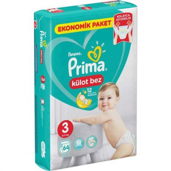 Prima Külot Bebek Bezi 3 Beden 62 Adet Midi Ekonomik Paket - 4