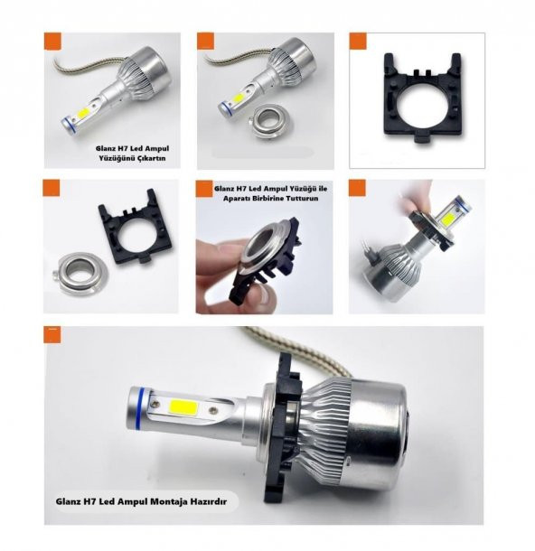 Glanz Ford Focus 3 H7 Led Xenon Sabitleme Aparatı - 2