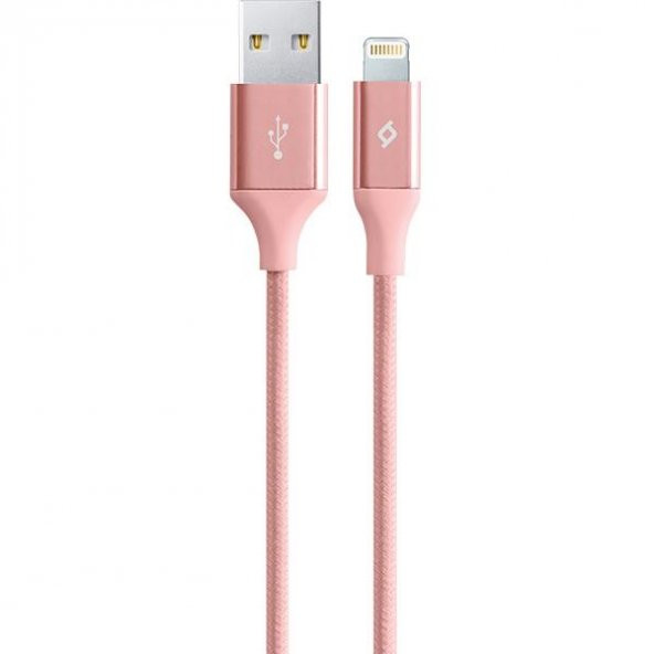 2DK16RA ttec AlumiCable iPhone Şarj Kablosu Roze Altın Rengi