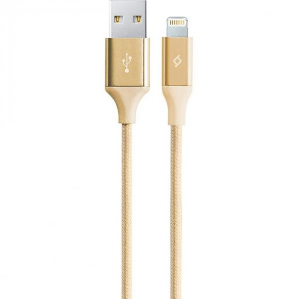 2DK16A ttec AlumiCable iPhone Şarj Kablosu Altın Rengi