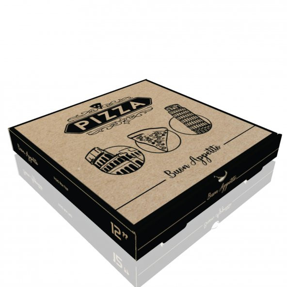 Baskılı Pizza Kutusu 31x31x4,3 cm (100 Adet)