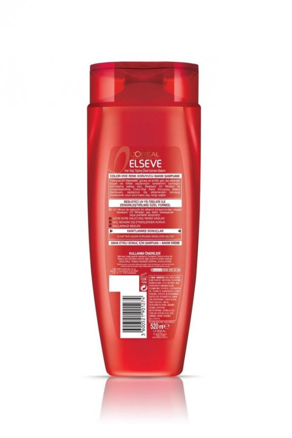 Elseve Color Vive Boyalı Saçlara Boya Koruyucu Şampuan 520 ml