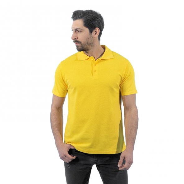 Polo Yaka Tişört, Sarı -136E365- T-shirt, Tshirt, Kısa Kollu