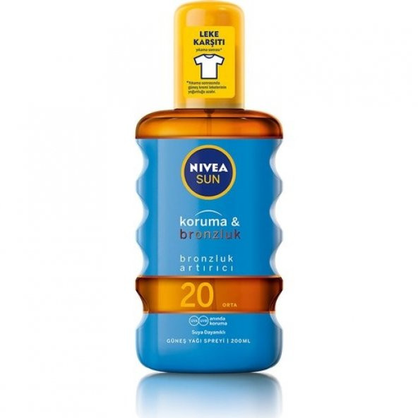 Nivea Sun Koruma Bronzluk Arttırıcı Güneş Yağı Gkf 20 200 Ml - 2