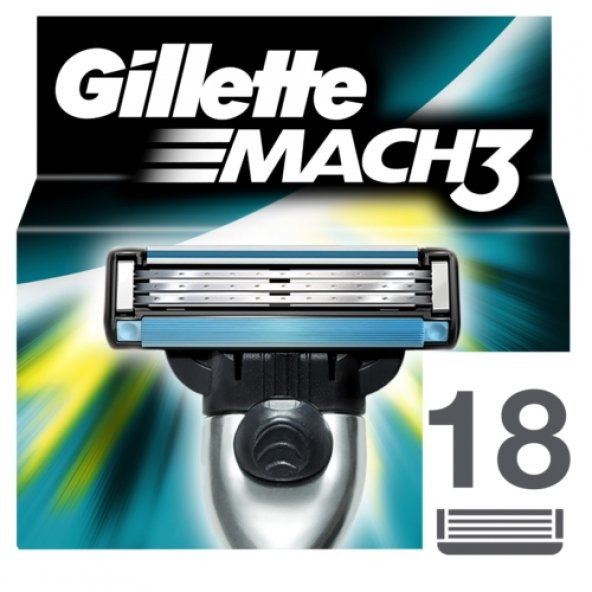 Gillette Mach3 Yedek Tıraş Bıçağı 18li Karton Paket