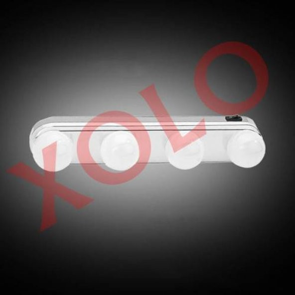 Makyaj Ayna Işığı Ampulu Vantuzlu Lambası 4 Adet Makyaj Işık Studio Glow Taşınabilir Kozmetik - 3