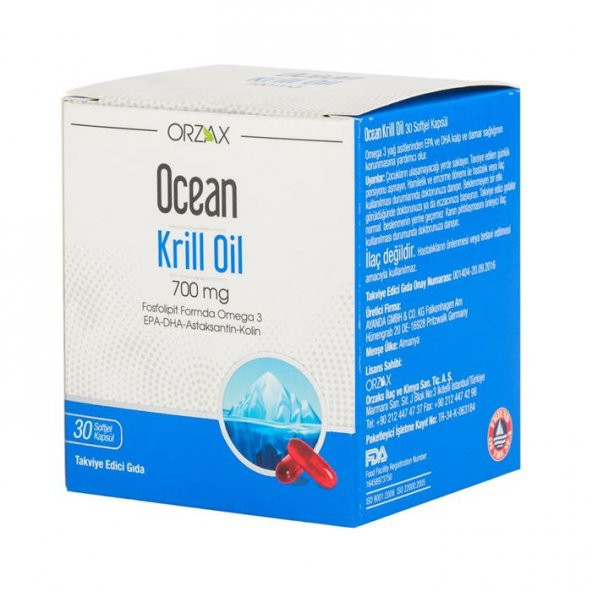 Ocean Krill Oil 700mg 30 Kapsül