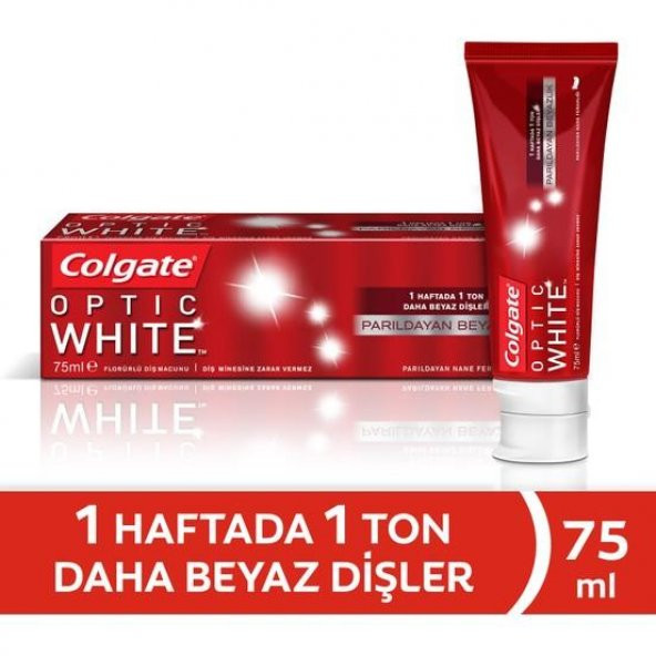 Colgate Optik Beyaz Parıldayan Beyazlık Beyazlatıcı Diş Macunu 75 ml