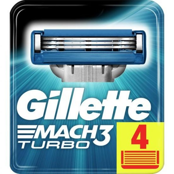 Gillette Mach3 Turbo 4lü Yedek Tıraş Bıçağı