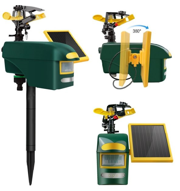 Dualpest An-B060 Güneş Enerjili ve Pilli Kedi Köpek Kuş Kovucu - Domuz Tilki Sansar Tavşan Kovucu