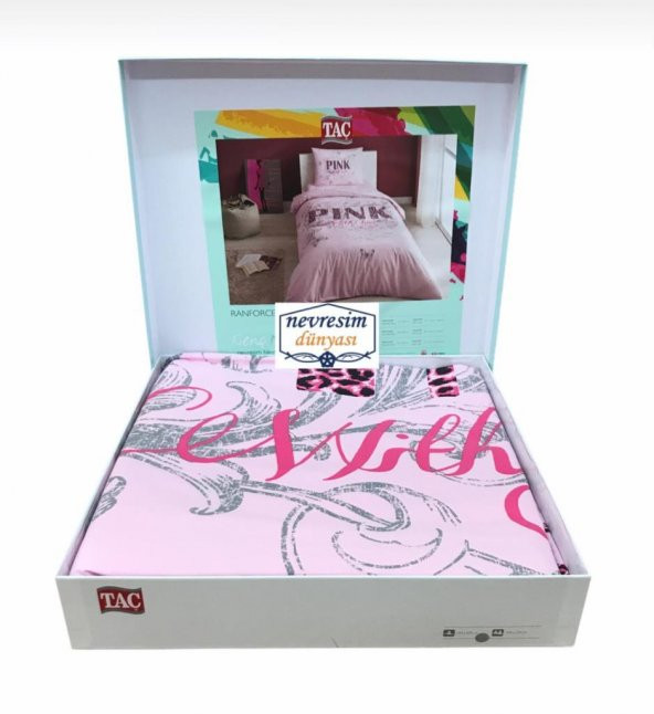 Taç Ranforce Çift Kişilik Nevresim Takımı Pink Pembe - 2