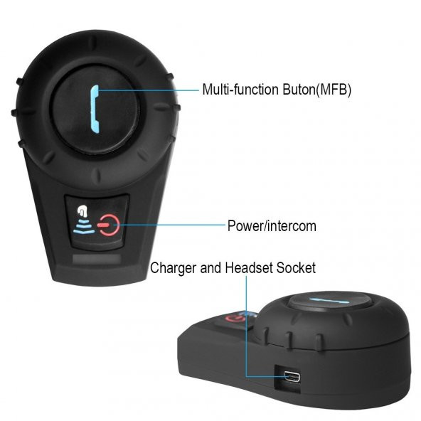 FreedConn FDC-VB Bluetooth İnterkom Motosiklet Kask Kulaklıklığı