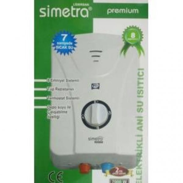 Simetra Premium Elektrikli Şofben Ani Su Isıtıcısı