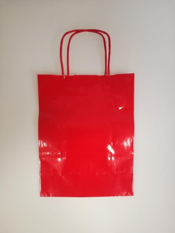 KRAFT KAĞIT ÇANTA KIRMIZI 18CM X 24CM 10LU