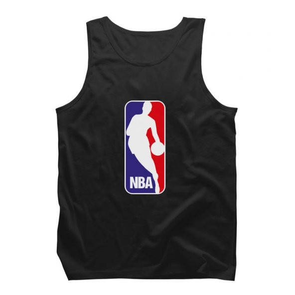 Casual NBA Logo Siyah Askılı Atlet Erkek