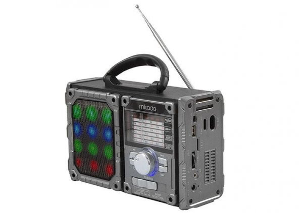 Mikado MDR-9BT Serenad-K Siyah/Kırmızı Usb-TF Destekli Bluetooth FM-AM*SW 3 BAND Klasik Radyo