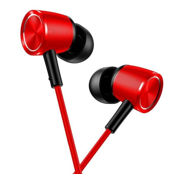 Baseus Encok H07 Wire Kulak içi Kulaklık Kırmızı