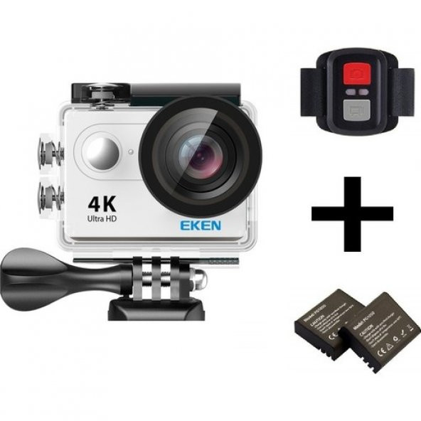 Eken H9R 4K Ultra Hd Wifi Aksiyon Kamera + Yedek Batarya – Gümüş