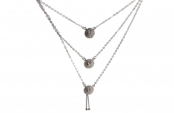 İtalyan Tasarım Moda Pırlanta Çelik Gümüş Altın Ayar Tektaş Kolye