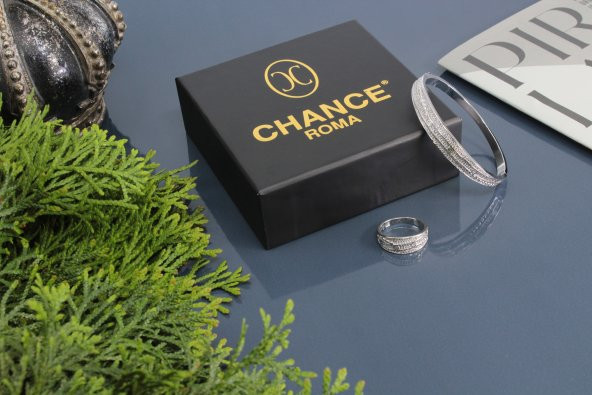 İtalyan Tasarım Moda Pırlanta Çelik Gümüş Altın Love Çivi Set - 2