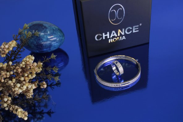 İtalyan Tasarım Moda Pırlanta Çelik Gümüş Altın Ayar Tektaş Set - 3