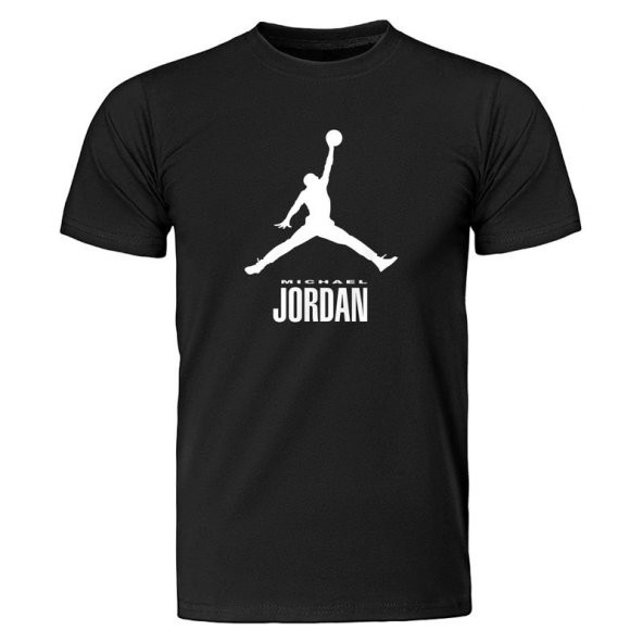 Casual NBA Jordan Siyah Tişört Unisex