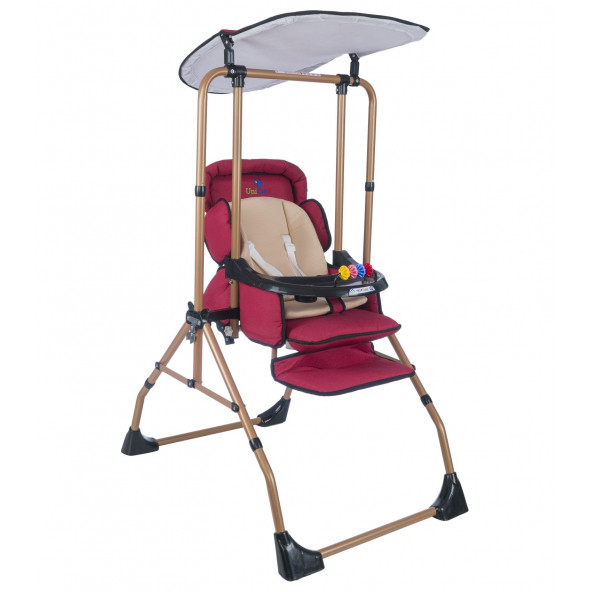 Unicare Gold Lux Tam Yatarlı Salincak /Bordo