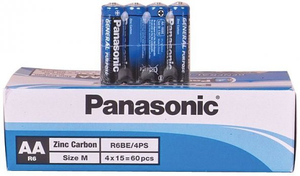 Panasonic Çinko Karbon Kalem Pil (Aa) R6Be/4S (60 Lı Kutu)