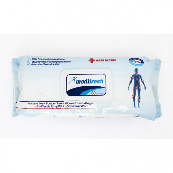 Medifresh Vücut Temizleme Bezi 50 lık 15 Paket 750 adet