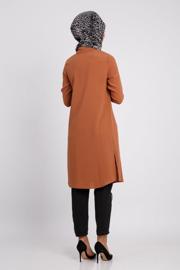 PUANE KADIN KARAMEL TUNİK -10096 - 2