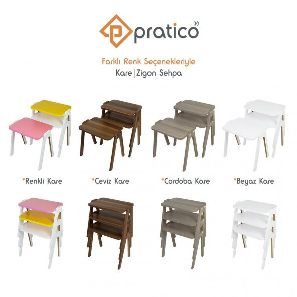 Pratico Zigon Sehpa Kare Duru Ayak - 2